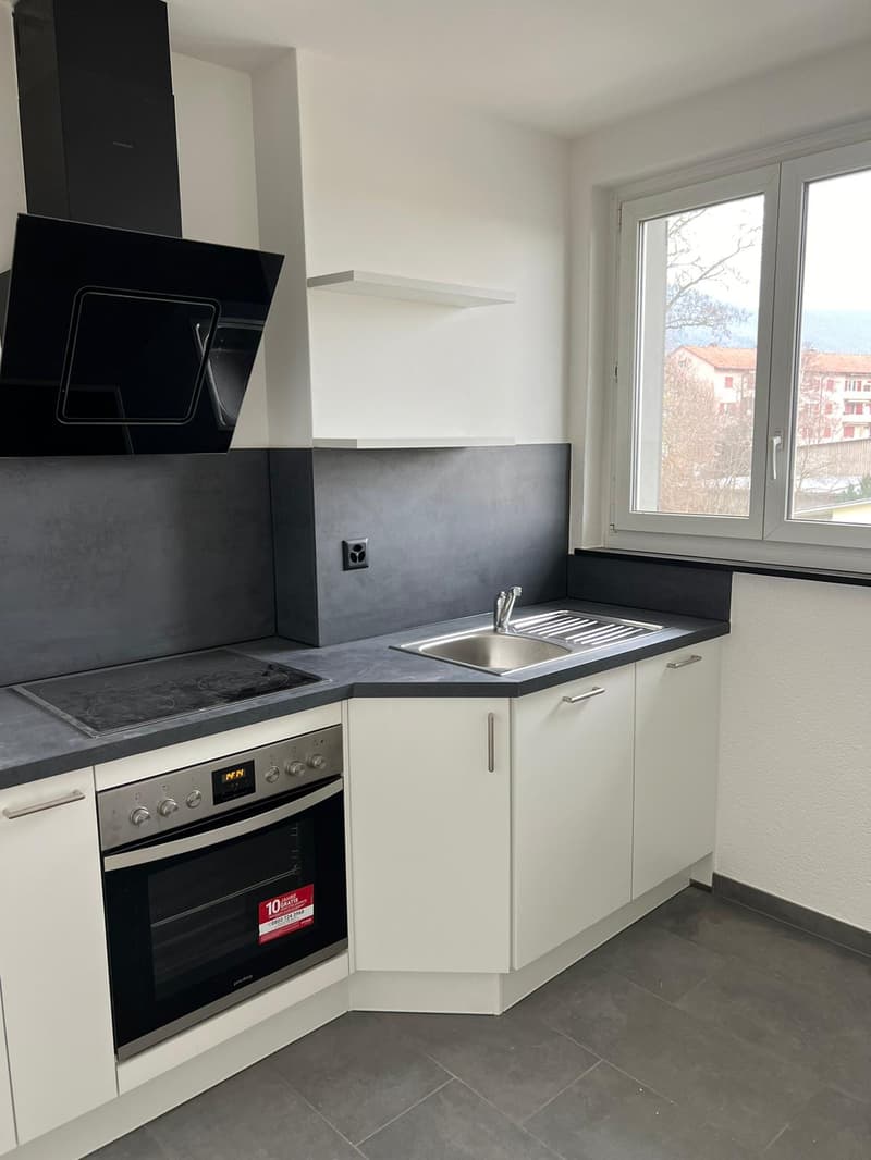 Appartement lumineux 3.5 pièces avec balcon - cuisine neuve (1)