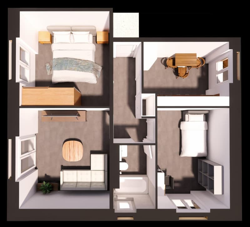 Frisch sanierte, moderne 3 Zimmer Wohnung mit Balkon – sofort verfügbar! (9)