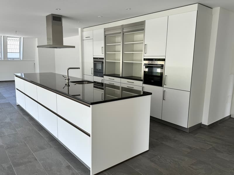 Top moderne 4.5-Zimmer-Dachwohnung ca. 175m2 mit grossem Balkon mit Blick ins Grüne (1)