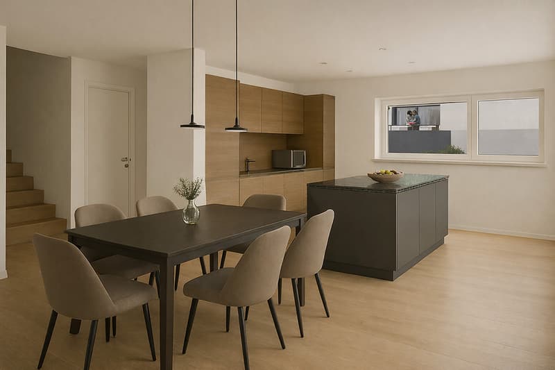 Newly built four semi-detached houses, Niederdorf (7)