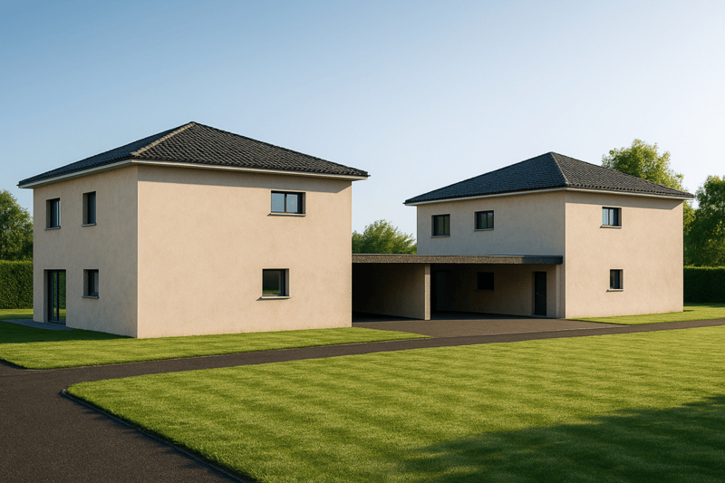 Construction neuve, maison unifamiliale avec carport double dans un endroit calme (2)