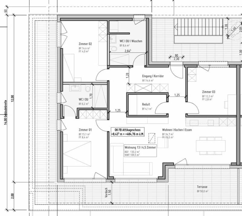 Modern 4.5-room attic apartment with large terrace - New building in Niederbipp (6)