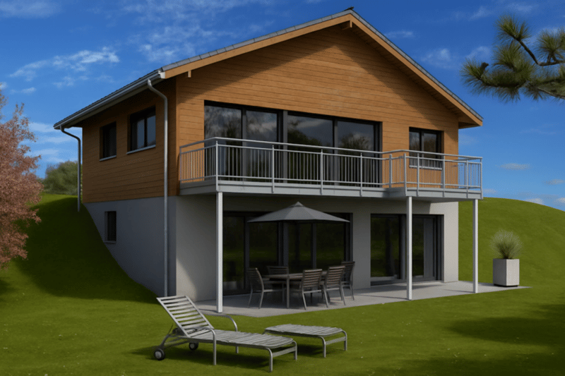 Construction neuve, maison unifamiliale de 6,5 pièces avec vue lointaine (1)