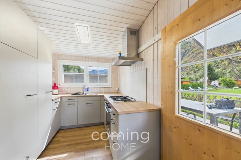 Cozy mobile home in Raron - garden area, modern kitchen, and summer by the pool (3)