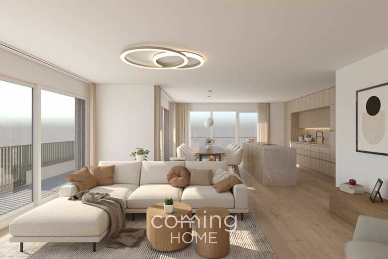 Nachhaltig, grosszügig und mit Bergblick - 5.5-Zimmer-Neubauwohnung in Niedergesteln (2)