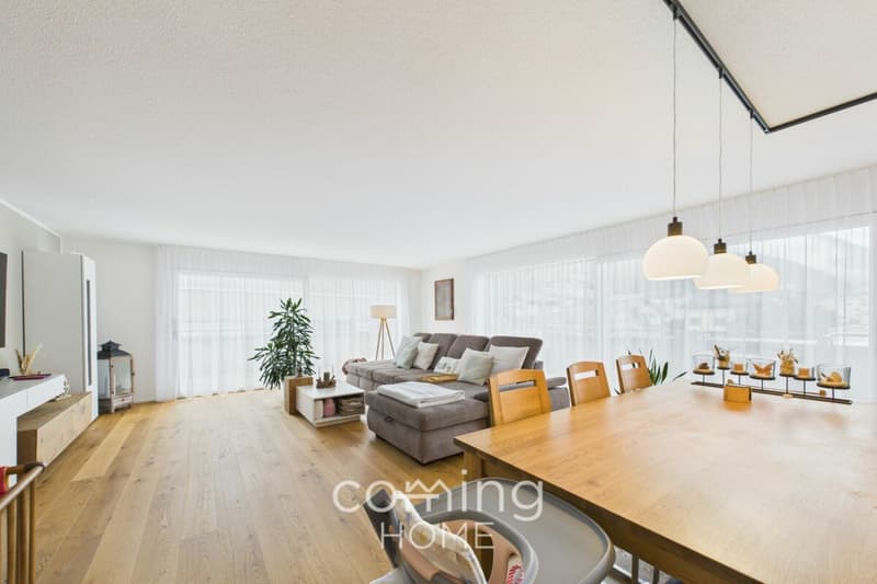 Sunny 4.5-bedroom penthouse with a large panoramic terrace and views of the Alps in Brig-Glis (3)
