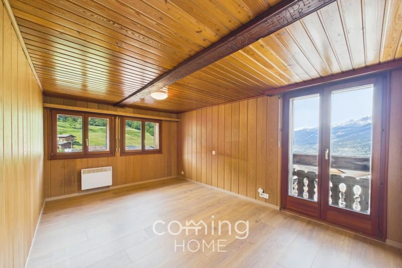 Casa bifamiliare alpina con vista panoramica, terrazze, stallaggio e doppio garage - Unterems (4)