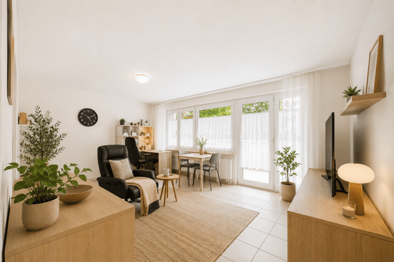 Lumineux appartement de 2,5 pièces à Loèche-les-Bains avec balcon et panorama alpin (2)