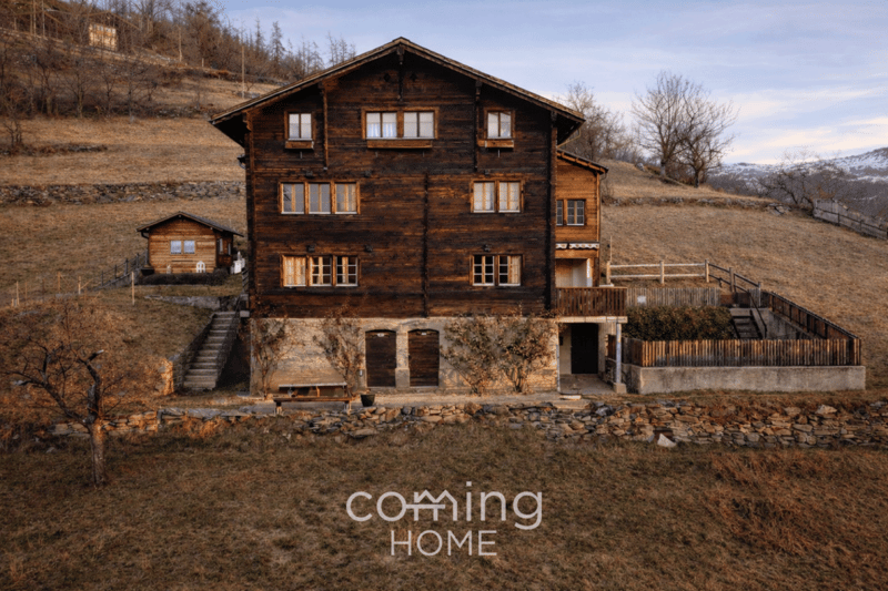 Charmante 3.5 Zimmer Wohnung im Chalet Stil in Törbel - sonnige Hanglage mit Bergsicht (12)