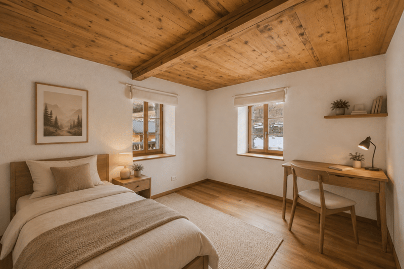 Charmante 3.5 Zimmer Wohnung im Chalet Stil in Törbel - sonnige Hanglage mit Bergsicht (7)