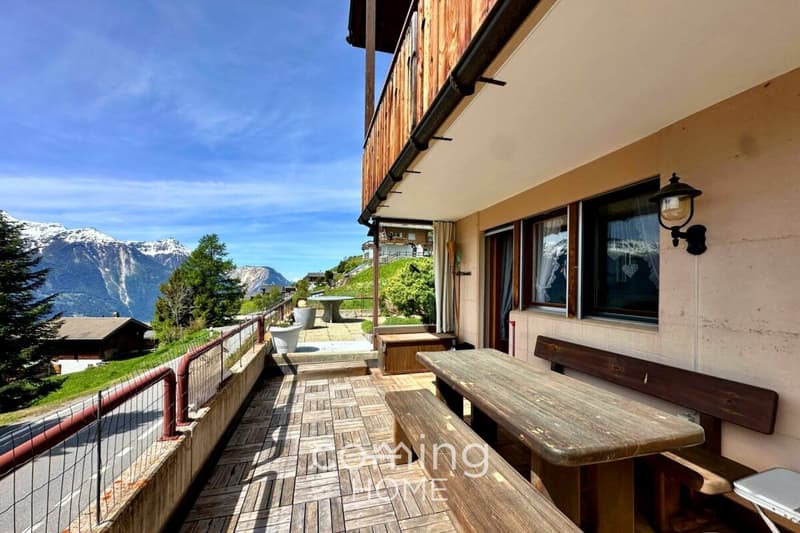 Accogliente appartamento di 3,5 locali con giardino a Engersch con vista panoramica (12)