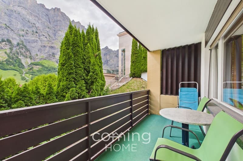 Vivere o vacanze: appartamento di 4 camere a Leukerbad con panorama montano (6)