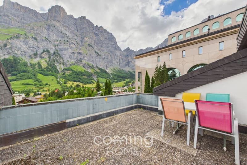 Appartamento di 2,5 locali a Leukerbad con balcone soleggiato e garage sotterranea (4)