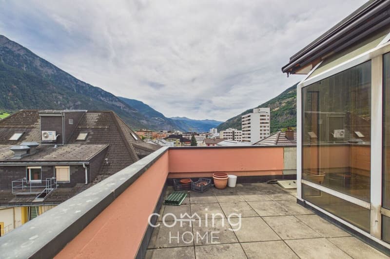 Ampia attico con terrazza panoramica - Brig (17)