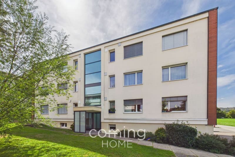 Modernisierte 4.5 Zimmerwohnung in Riedholz mit Bergsicht und Balkon (1)