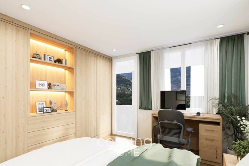 Cheminée, Bergblick und Gestaltungsfreiheit - kompaktes Neubauhaus in sonnigem Bürchen (10)