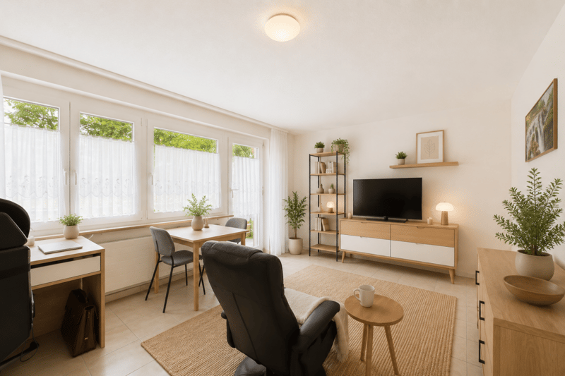 Lichtdurchflutete 2.5 Zimmer Wohnung mit Balkon und Walliser Alpenpanorama in Leukerbad (4)