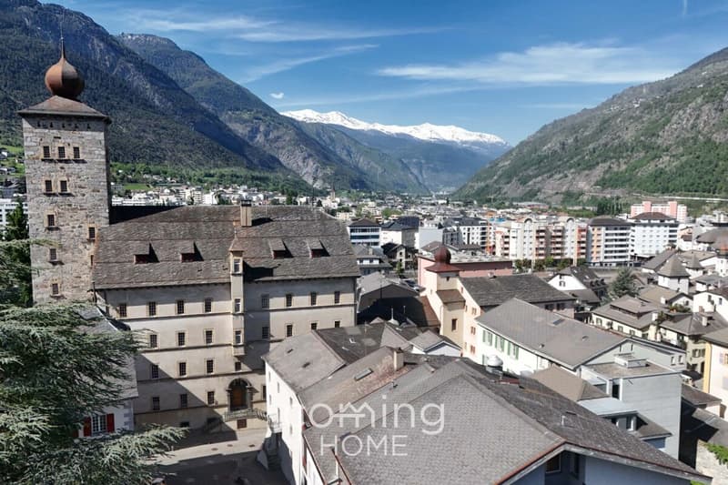 Attikawohnung in Brig-Glis - 5.5 Zimmer, Panorama-Bergsicht und Blick auf das Stockalperschloss (17)