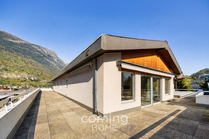 Attikawohnung in Brig-Glis - 5.5 Zimmer, Panorama-Bergsicht und Blick auf das Stockalperschloss (15)