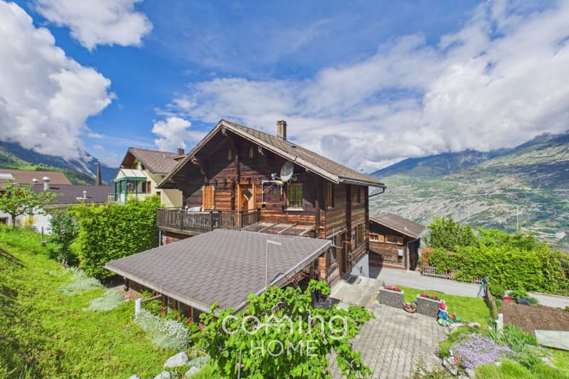 Wohnen und bauen in Ergisch - Chalet mit Bauland und sonniger Aussichtslage (13)
