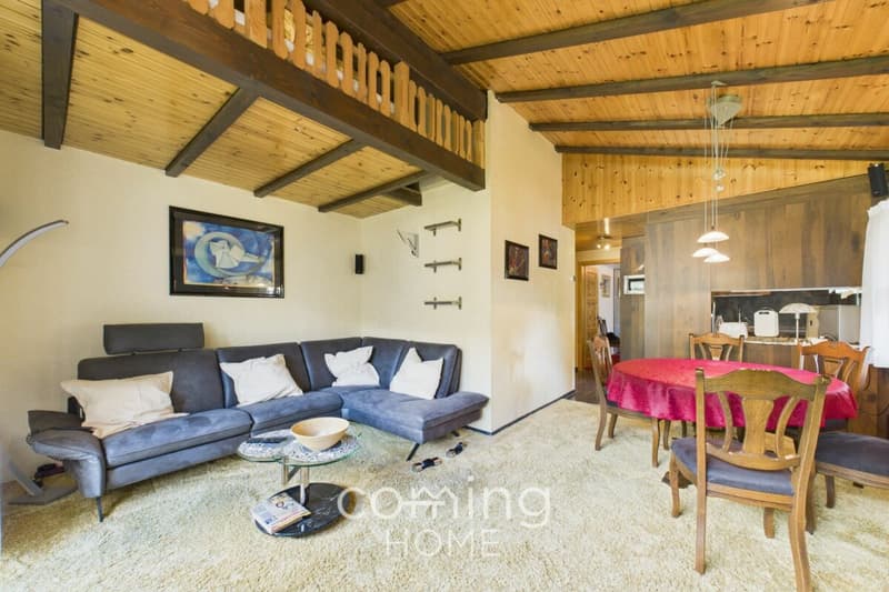 Gemütlich und alpin - 2.5-Zimmer-Wohnung mit Cheminée und Bergsicht in Saas-Grund (1)