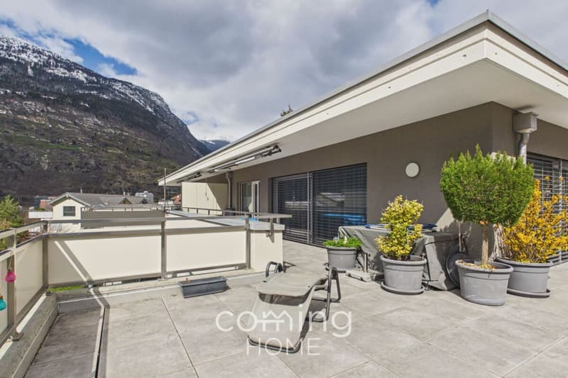 Wo der Alpenblick zum Alltag wird: Traum-Attika mit grosser Terrasse in Brig-Glis (1)