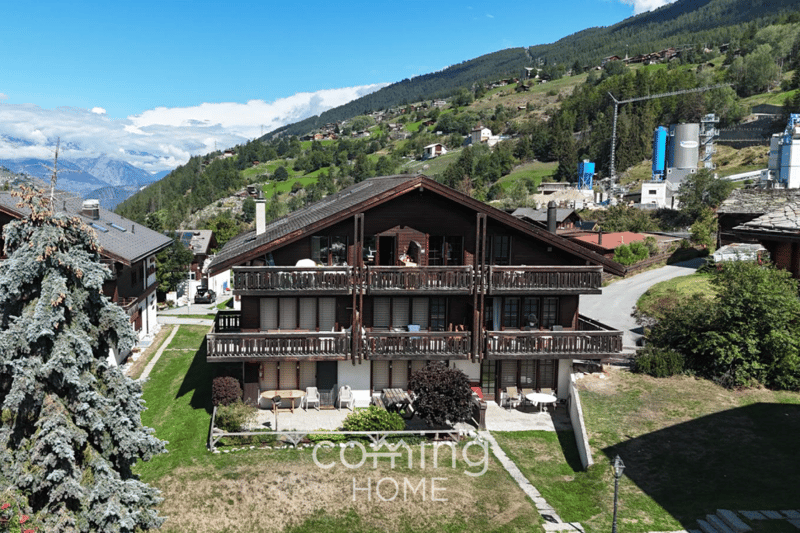 Wohnen mit Bergblick - charmante 4.5-Zimmer-Wohnung in Grächen (1)