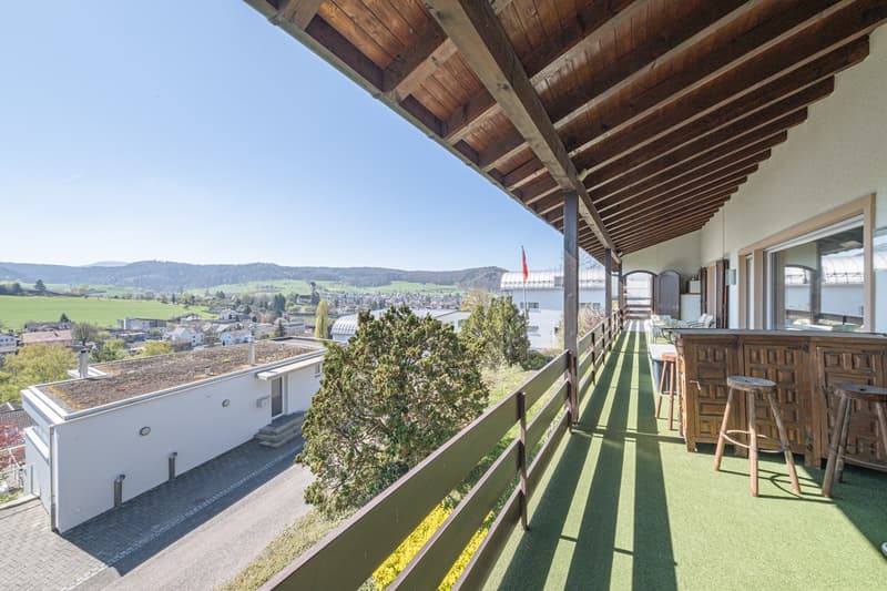 Maison de famille exclusive avec piscine, vue lointaine dans un emplacement ensoleillé (9)