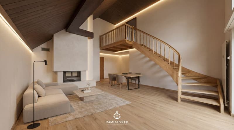 Bright 4.5-room apartment with high ceilings and fireplace in Bottmingen (5)