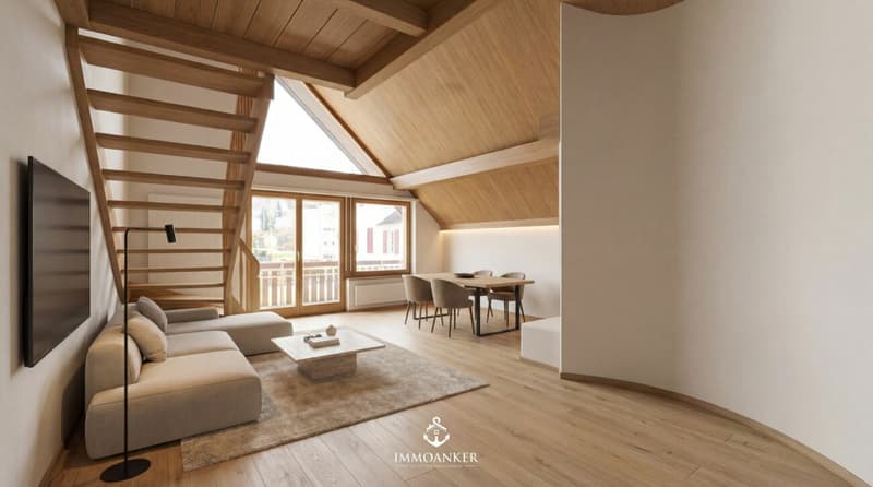 Bright 4.5-room apartment with high ceilings and fireplace in Bottmingen (10)