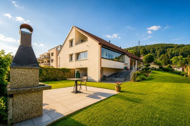 Luxuriöses Wohnen direkt am Rhein - exklusives 6.5-Zimmer-Einfamilienhaus mit traumhafter Aussicht (30)
