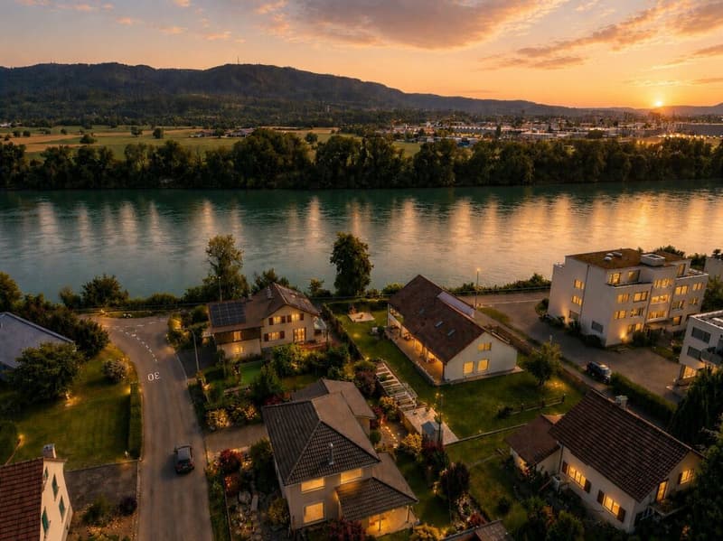Luxuriöses Wohnen direkt am Rhein - exklusives 6.5-Zimmer-Einfamilienhaus mit traumhafter Aussicht (2)