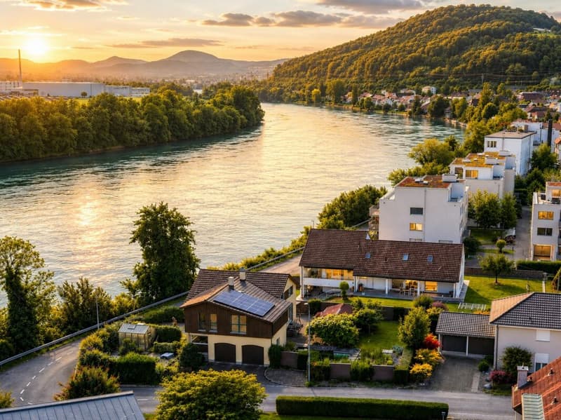 Luxuriöses Wohnen direkt am Rhein - exklusives 6.5-Zimmer-Einfamilienhaus mit traumhafter Aussicht (37)