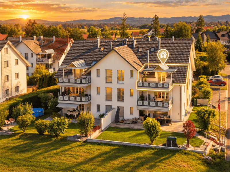 Wohnen mit Weitblick - charmante 4.5-Zimmer-Duplexwohnung mit Holzambiente und Sicht auf den Pfannenstiel (1)