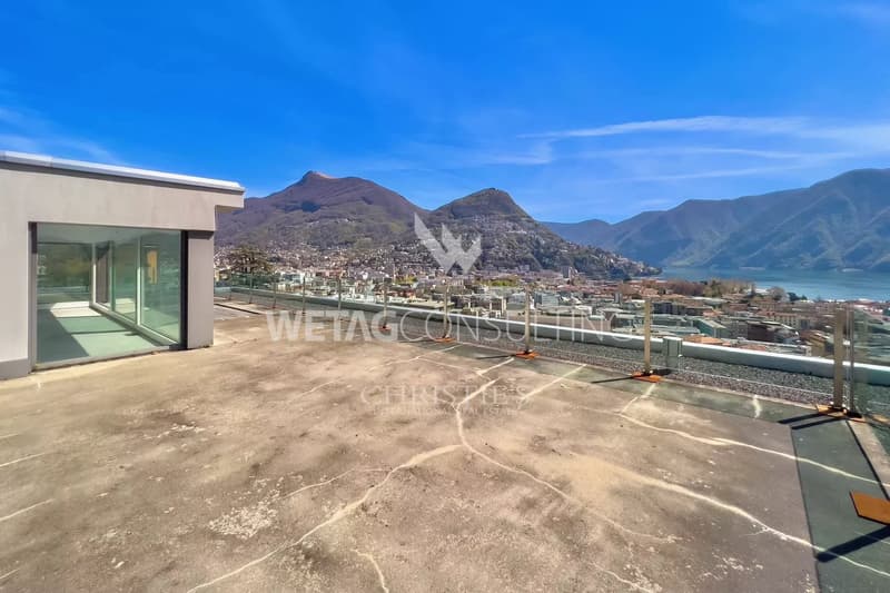 Lugano: Duplex-Penthouse-Wohnung mit grosser Dachterrasse zu verkaufen mit 150° Blick auf den See & die Stadt (11)