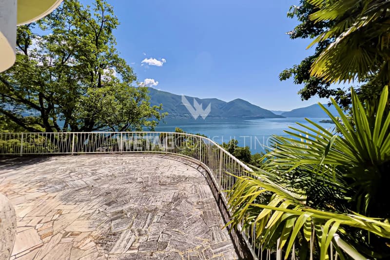 Zu renovierende Villa in spektakulärer Lage mit Panoramablick auf den See in Ascona zu verkaufen (2)