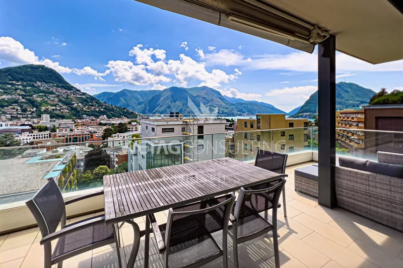 Lugano: Elegante Wohnung an zentraler Lage mit teilweiser Seesicht zu verkaufen (2)