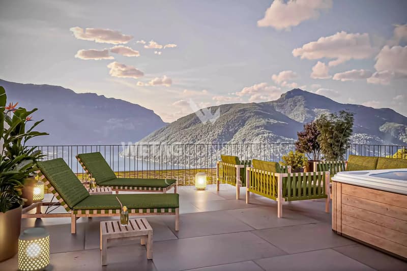 Residenza Carona: Moderne Wohnung mit atemberaubendem Seeblick in Lugano-Carona (1)