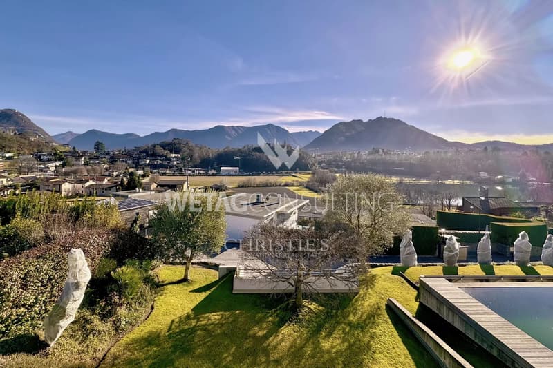 Moderne Villa mit Pool & Panoramablick in Breganzona zu verkaufen (13)
