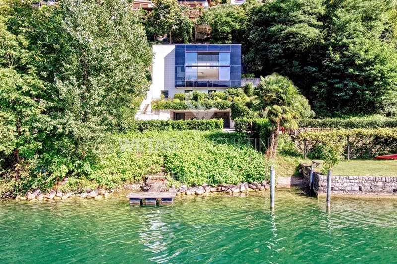 Villa mit modernem Design & 180° Blick auf den Luganer See in Montagnola zu verkaufen (1)