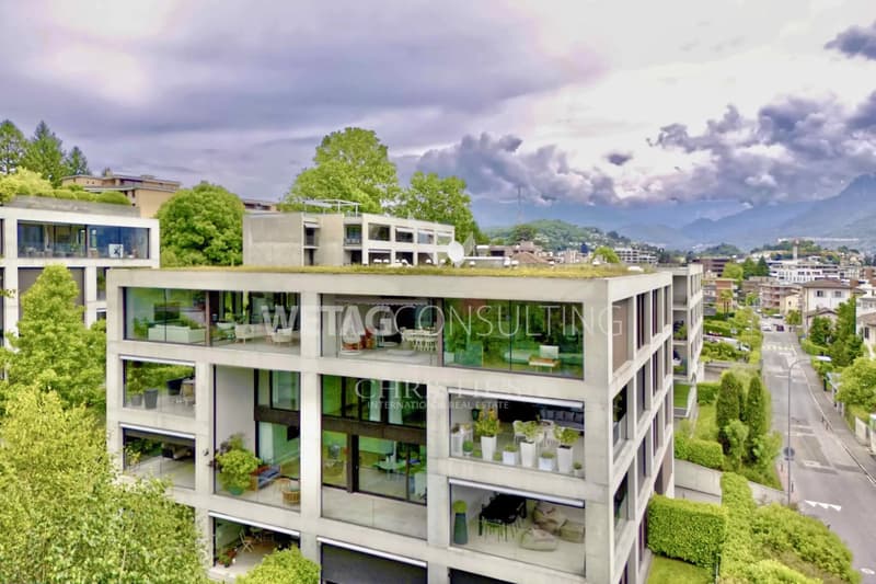 Moderne Penthouse-Wohnung zu verkaufen in Lugano-Breganzona (1)