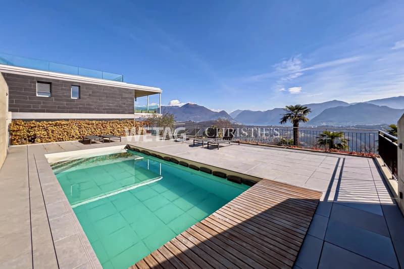 Prestigeträchtige Wohnung mit spektakulärem Blick auf den Luganersee in Vernate zu verkaufen (6)