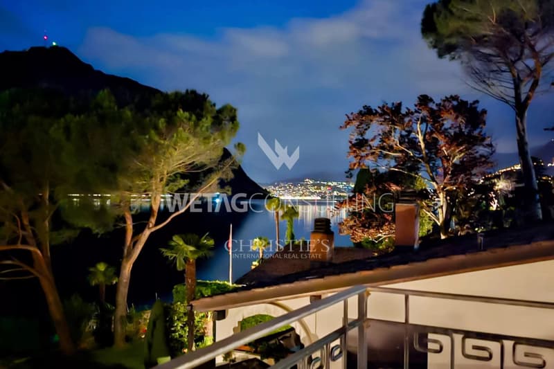 Lugano-Bissone : Appartement avec accès direct au lac, piscine extérieure, vue sur le lac & emplacement de bateau à vendre (8)