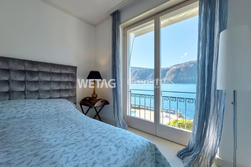 Lugano-Bissone: Wohnung mit direktem Zugang zum See, Aussenpool, Seeblick & Bootsplatz zu verkaufen (8)