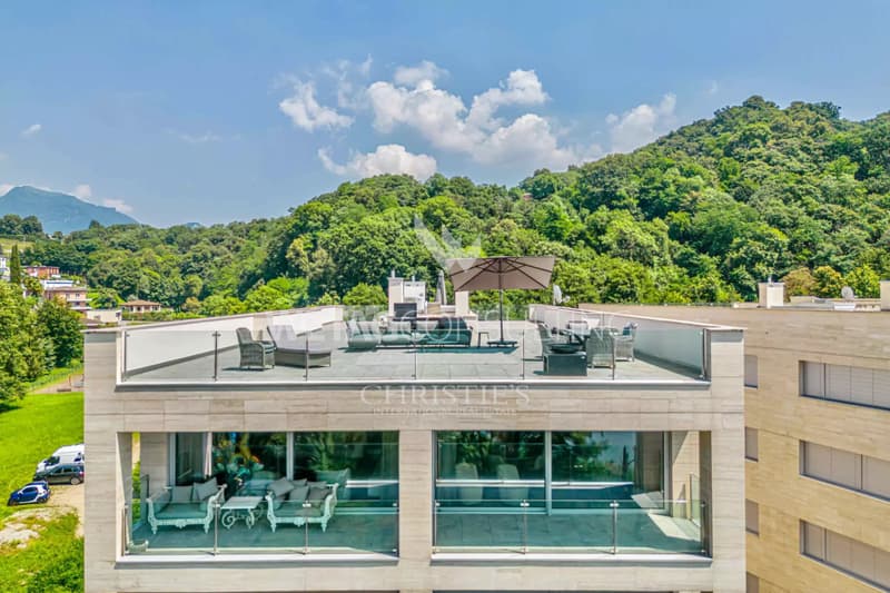 Lugano-Muzzano : Charmant penthouse à vendre, directement sur le lac & avec terrasse sur le toit, également possible en tant que deuxième résidence (12)