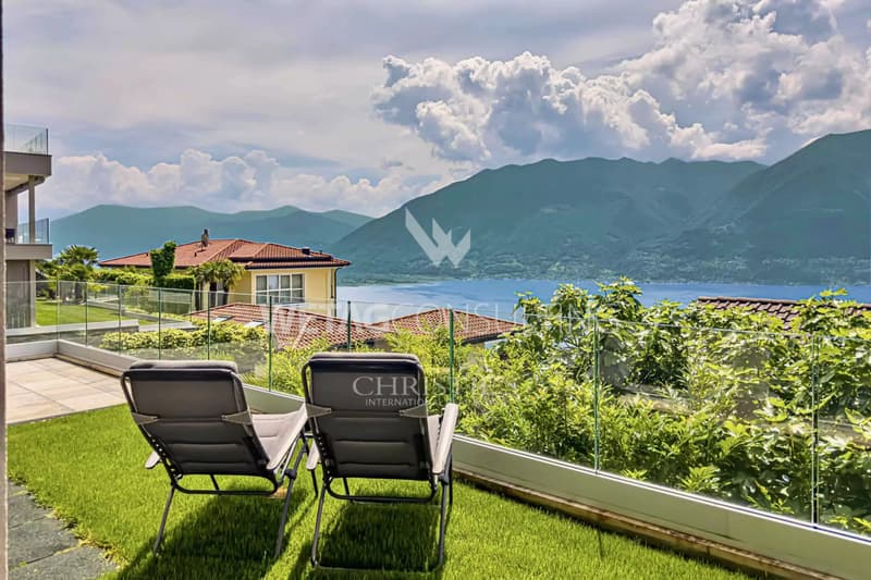 Residenz Cedrus: Appartamento moderno con giardino & vista lago meravigliosa a Minusio in vendita (1)