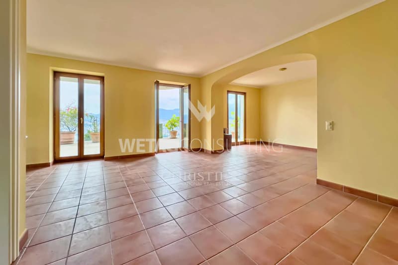 Ruvigliana: Appartement avec vue lac magnifique & piscine à vendre (9)