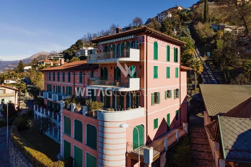 Ruvigliana: Appartement avec vue lac magnifique & piscine à vendre (10)
