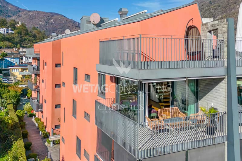 Appartamento duplex moderno con terrazza coperta, in una zona tranquilla, in vendita a Losone (12)