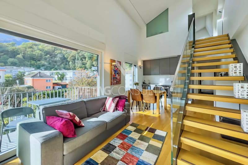 Appartamento duplex moderno con terrazza coperta, in una zona tranquilla, in vendita a Losone (9)